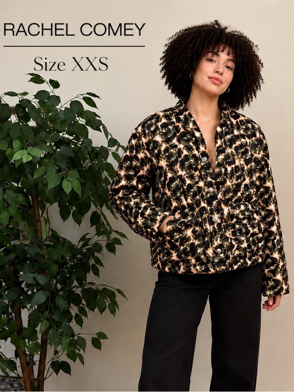 Rachel Comey Quilted Animal Print Jacket XXS NWT Target Designer Collection